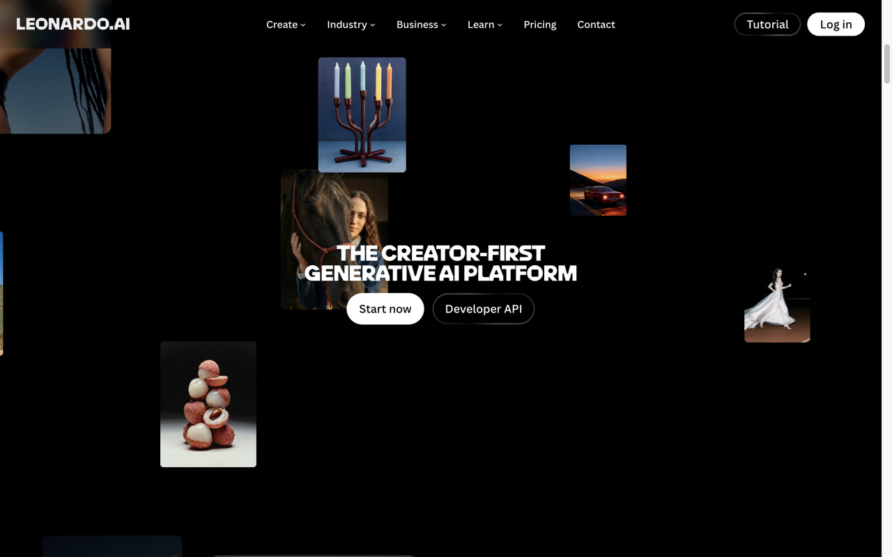 Capture d'écran de la plateforme Leonardo AI